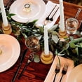 thumbnail image 3 of 3PCS Set Glass Candlestick,Stick Candle Holder,Transparent Pink Green Amber Color,Wedding Romantic Table Candle Stand,Home Decor, 3 of 10