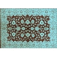 thumbnail image 1 of Ahgly Company Indoor Rectangle Oriental Light Blue Traditional Area Rugs, 2' x 5', 1 of 4