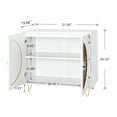 thumbnail image 5 of Kepooman Accent Storage Cabinet with 2 Doors, Free Standing Sideboard Buffet for Entryway Living Room Kitchen, White, 5 of 11