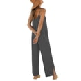 thumbnail image 2 of TaTaai Women's Summer Evening Jumpsuit Sleeveless Halter Neck Wide Leg Long Pants Solid Color Casual One Piece with Low Back Detail for Party and Night Out Gift, 2 of 5