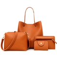 thumbnail image 2 of Yesbay 4Pcs Women Soft Faux Leather Shoulder Bag Handbag Purse Set,Brown, 2 of 8