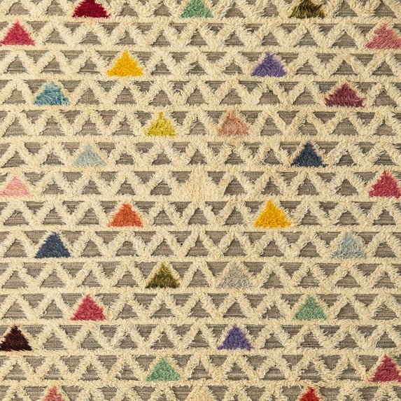 Ahgly Company Indoor Square Abstract Brown Gold Abstract Area Rugs, 6' Square