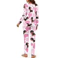 thumbnail image 5 of DISNIMO Cow Dachshund Printed Women's 2 Piece Lounge Sets Long Sleeve Sleepwear with Pocket Casual Fashion Nightwear Pullover Top Matching Long Pants Lounge Set, M, 5 of 7