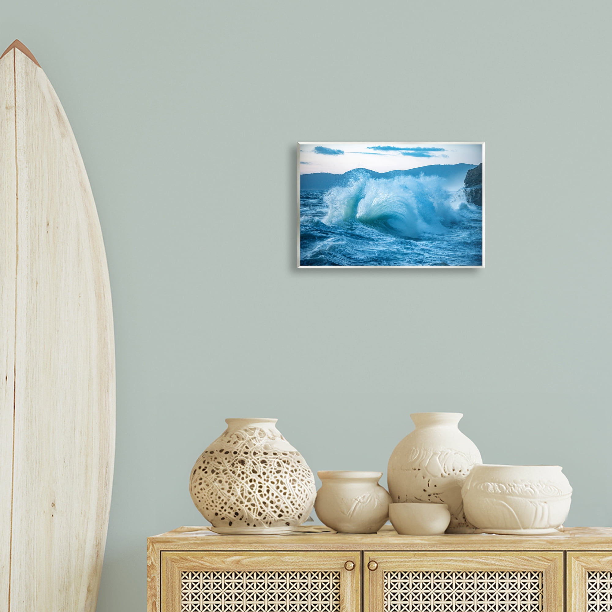 Stupell Industries Rolling Tsunami Wave Nautical & Beach Photography Unframed Art Print Wall Art, 15 x 10