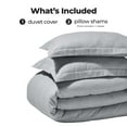thumbnail image 3 of BNM Melange Soft Flannel Cotton Duvet Set, King/ California King, Gray, 3 of 9