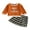 Coffee, variant on Wassery Kids Girls 2 Piece Skirt Outfit Little Girls Christmas Clothes 3T 4T 5T Letter Print Long Sleeve Sweatshirts and Elastic Plaid Skirt Set 2PCS Cute Fall Clothing for Child Girl