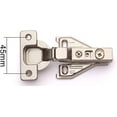 thumbnail image 3 of 2 Pieces Silverline Face Frame Clip On Quiet Soft Close Cabinet Door Hinges, 1/2" Overlay, with Built-in Damper, Heavy Duty Steel for Kitchen Bathroom, 3 of 5