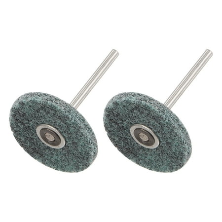 

2 Pack Nylon Fiber Mounted Point Grinding Head 180 Grits 30mm Dia Flat Polishing Wheels