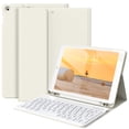 thumbnail image 1 of Funda con teclado BQDIYOO para iPad 9ª, 8ª y 7ª generación de 10,2 pulgadas, color crema, 1 of 8