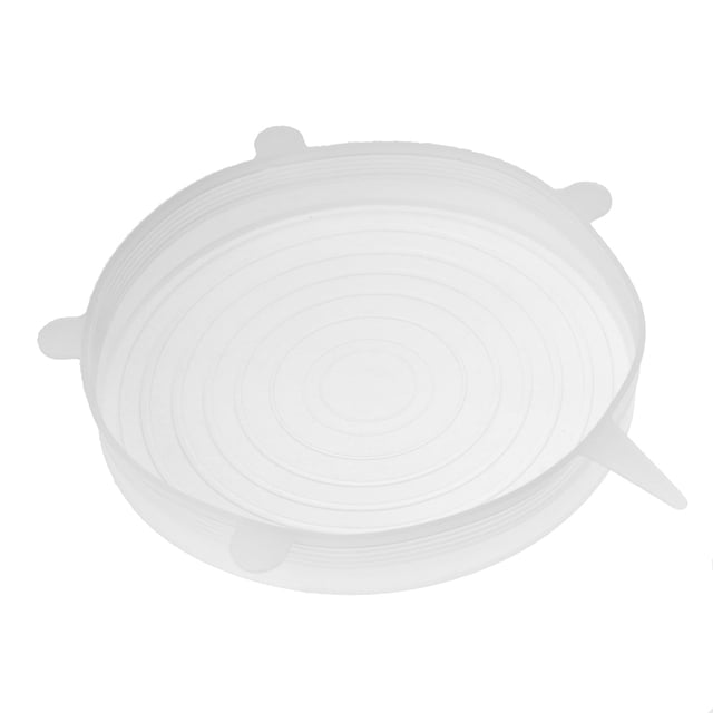 Tapas de silicona elásticas reutilizables resistentes al calor, cubierta para cuenco para envolver alimentos (21cm)
