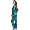 thumbnail image 2 of Just Love Womens Pajama Set (Satin Peacock, Large), 2 of 3