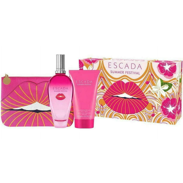 Escada Summer Festival EDT Spray Oz, Body Cream Oz Clutch