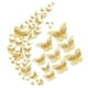 thumbnail image 2 of 72 pegatinas de mariposas para pared, extraíbles, 3D, para dormitorio, boda, tarta, decoración dorada, 2 of 10