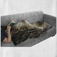 thumbnail image 6 of Winter Soft Flannel Fleece Blanket, Christmas Season with Snow and Frozen Forest Sun Rays Very Cold Woods Scenery, Cozy Plush for Indoor and Outdoor Use, 50" x 60", Brown Pale Yellow, by Ambesonne, 6 of 6