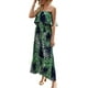 thumbnail image 4 of Vestidos de verano para mujer Vestido largo bohemio sin tirantes de porcelana azul y blanca, 4 of 6