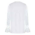 thumbnail image 4 of Ichuanyi Liquidación de mujeres Spring V Collar Collar Jacket de encaje Impresión de Navidad e Invierno BLOUNTA ICHUANYI WER202308241008, 4 of 6