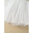 thumbnail image 6 of hirigin Infant Baby Girls Princess Dress Knitted Ribbed Waist Flower Embroidery Round Neck Long Sleeve Layered Tulle Tutu Dress, 6 of 8
