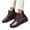 Wine, variant on Mostsola Snow Boots for Women Winter Warm Waterproof Fluffy Cozy Booties Zip up Wedge Ankle Boots