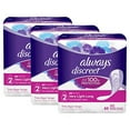 thumbnail image 2 of Always Discreet, Incontinence & Postpartum Liners For Women, Size 2, Very Light Absorbency, Long Length, 44 Count X 3 Packs (132 Count Total), 2 of 5