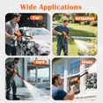 thumbnail image 6 of Cordless Pressure Washer Battery Powered, 6 in 1 Nozzle Portable Power Washer with 2 Batteries, 600PSI Cordless Power Washer with 5m Hose, Hard Carry Case for Car, Floor & Garden Cleaning, 6 of 7