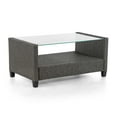 thumbnail image 2 of Muse & Lounge Co. Fields Outdoor Patio Coffee Table in Gray PE Wicker / Rattan, 2 of 7