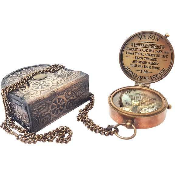 Compass with Case/Gift for Son/to My Son Gifts/Mom to Son Gift (to My Son)