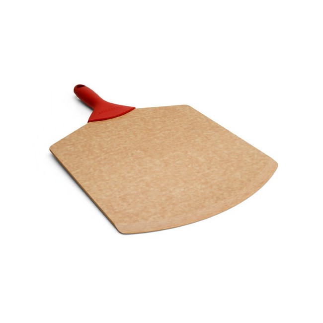 Epicurean Pizza Peel Series 18" x 12" Cutting Board Natural w/Red