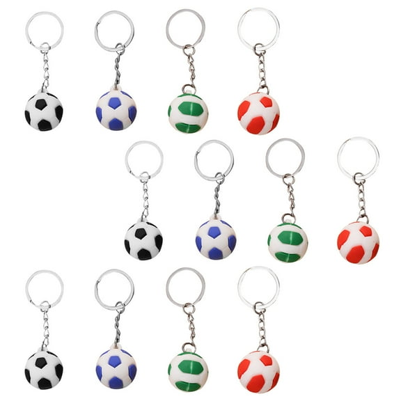 OUNONA  12 Pcs Sports Party Favors Soccer Keychain for Kids Charm Keychains Lovers