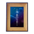 thumbnail image 1 of Marco de imagen de escritorio Unbranded Cielo estrellado geometría alienígena 18 x 13 cm, 1 of 4