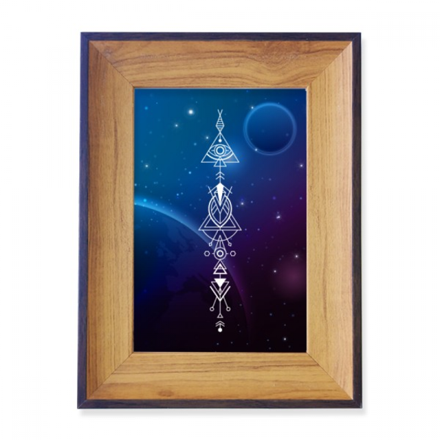 Marco de imagen de escritorio Unbranded Cielo estrellado geometría alienígena 18 x 13 cm