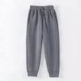 thumbnail image 4 of fnnxnal Girl's Cotton Sweatpants for Girls Kids, Dark Gray, Size 5 T, Winter Warm, Straight Casual, Loose Long, Elastic Waisted, Leg Straight, Athletic Leggings with Pockets, Solid Color, 4 of 4