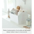 thumbnail image 7 of Yamazaki Home Storage Caddy, White, Plastic + Wood, Supports 4.4 pounds, Handle, No Assembly, 7 of 7
