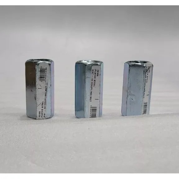 3 Pack Hillman 70109 3/4"-10 Coupling Nut Plated Steel