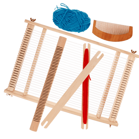 CHICHUMID 1Set Loom Weaving Craft Kit For Craft Projects Home Use Basswood Square Shape Intellectual Development