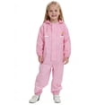 thumbnail image 5 of Favoffer Kids Rain Suit Solid Color Thickened Waterproof Reflective Striped One Piece Full Length Raincoat Long Pants Bottoms for Outdoor Camping Hiking Travel School 3-14Y, 5 of 6