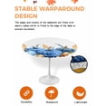 thumbnail image 2 of Round Fitted Tablecloths Fall Thanksgiving Blue Pumpkin Waterproof Table Cover for Kitchen Dining Party Decor Watercolor Maple Leaves,36"-44", 2 of 6