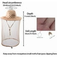 thumbnail image 2 of Bee Keeping Beekeeper Veil hat gnats Insect Bug Mosquito Fishing Gardening Cap with Head net Netting mesh Hood for Men Women 1Pack, 2 of 7