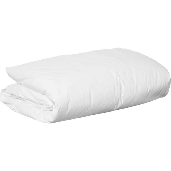 National Allergy Premium 100% Cotton Duvet Comforter Protector - Twin Size - 66" x 86" - White - Breathable 300 Thread Count Hypoallergenic Cover - Zippered Encasement - Bedding Linen