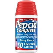 Pepcid Complete Berry Flavor - 100 Chewable Tablets (50ct x2 bottles)