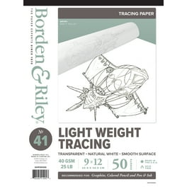 Borden & Riley #41 Monroe Light-Weight Parchment Tracing Paper Rol 12 X 20 Yds Roll 25 Lb Copy