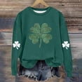 thumbnail image 2 of OGLCCG St. Patrick's Day Sweatshirts for Kids Girls Clover Printed Long Sleeve Crewneck Irish Shamrock Shirt Casual Loose Pullover Tops 1-13 Years, 2 of 4