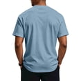 thumbnail image 4 of Mens Solid Short Sleeve Henley Top Three Button Placket Everyday Casual T Shirt 4XL, 4 of 5