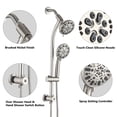 thumbnail image 3 of CoSoTower Drill-Free Stainless Steel Slide Bar Combo Rain Showerhead 7-Setting Hand, Dual Shower Head System (Rough-In Valve Included), 3 of 6
