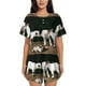 thumbnail image 1 of Balery Cute Goat Baby Conjunto de Pijama para Mujer con Estampado, Dos Piezas de Manga Corta y Shorts, Ropa de Dormir Suave con Cuello Redondo y Bolsillos-XX-Large, 1 of 6