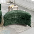 thumbnail image 6 of Aukfa 33" Storage Ottoman, Convertible Bench, Side Table for Living Room, Half Moon Shape, Green, 6 of 8