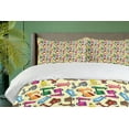 thumbnail image 3 of Ambesonne Cartoon Duvet Cover Set, Colorful Motorcycles, 2-Calking, Blue Yellow, 3 of 6