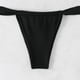 thumbnail image 5 of Trajes de baño Amzcrzy Tankini para mujer, bikini de control de abdomen para mujer, cintura alta, ajuste de cordón, bikinis, traje de baño fruncido, conjunto dividido, negro, M, 5 of 7