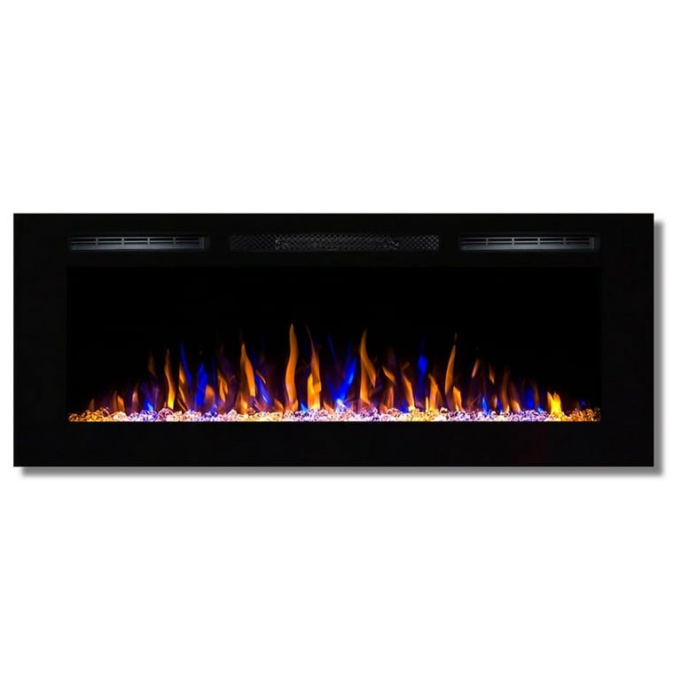 Regal Flame Fusion 50-inch Crystal Built-in Ventless Recessed Wall Mounted  Electric Fireplace Better Than Wood Fireplaces, Gas Logs, Inserts, Log  Sets, Gas, Space Heaters, Propane - Walmart.com