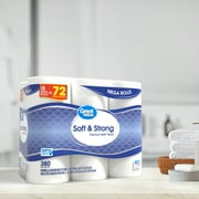 Great Value Soft & Strong Premium Toilet Paper, 18 Mega Rolls, 380 Sheets per Roll