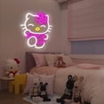 thumbnail image 2 of Letrero de neón Cheunyar Hello Kit Regulable Kawaii Cat 37 x 32 cm, 2 of 7